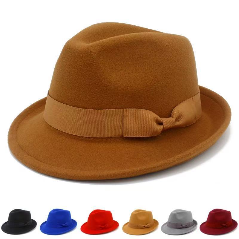 Popular European and American Fashion Versatile Top Hat British Style Jazz Hat Retro Felt Hat Top Hat