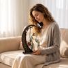 2D Flat Wooden Cradle Swing Sculpture Tabletop Decor for Home Shelf