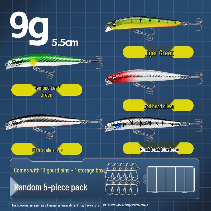 Small Silver Fish Pencil Twitching Long Cast Slow-Sinking Freshwater & Sea Fishing Lure for Mackerel & Asp