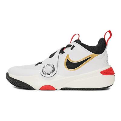 Nike Team Hustle D 11 Comode Versatili Antiscivolo Basse Casual Scarpe Sneaker Bambino Nero Rosso JG8996-108