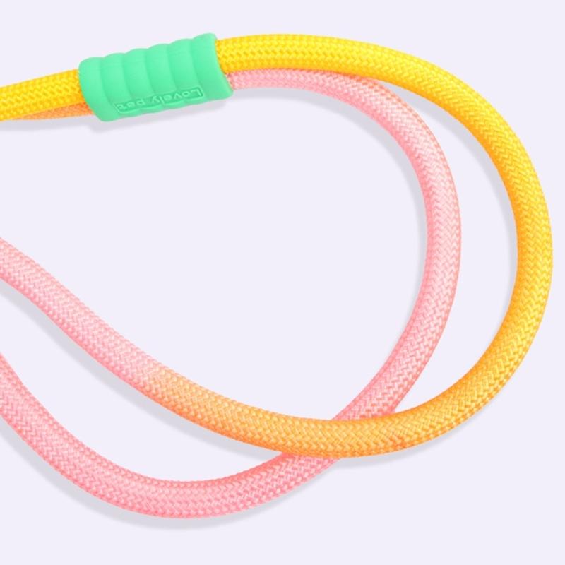 Dog Leash Long CrossBody Rope Colorful Leash Dogs Morning Walking Supplies