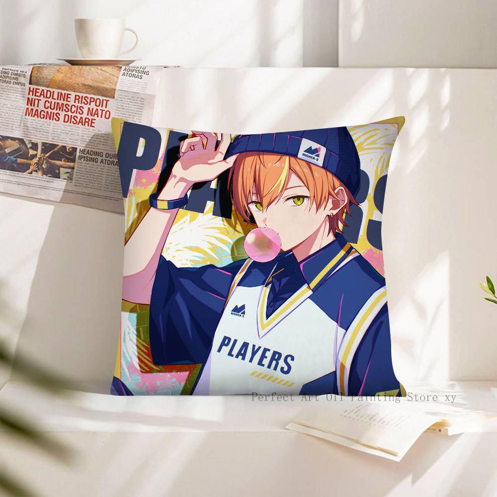 Anime Akito Shinonome Pillow Case Fashion Square Pillowcase Bedroom Sofa Room Ins Decoration Leisure