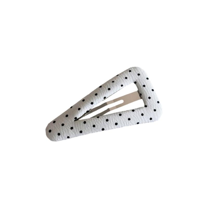 Traditional Korean Style Metallic Dotted Pattern Triangular Hair Accessories for Women Girls Barrettes