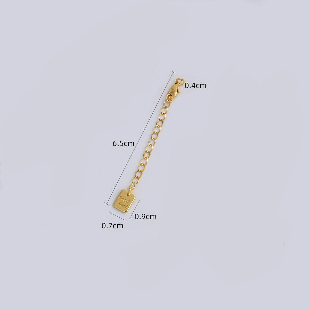 Adjustable 18K Gold Zircon Bracelet Extension Chain – Color-Preserving DIY Jewelry Accessory