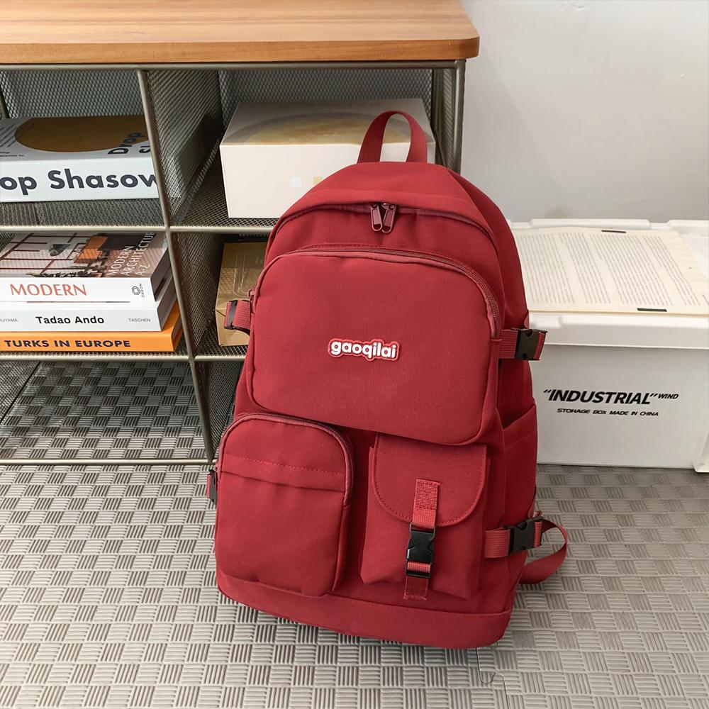 New Fashiable, Simple, Solid Color, Versatile Backpack, Workwear, Japanese and Korean Style Backpack