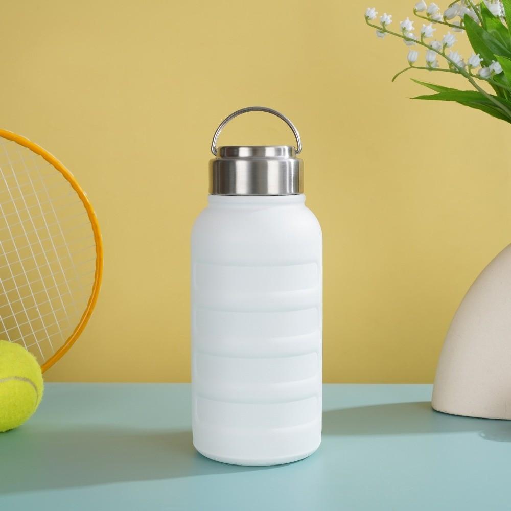 Double Wall Thermos Water Bottles Portable Handle Large Capacity Bottle  Car Travel