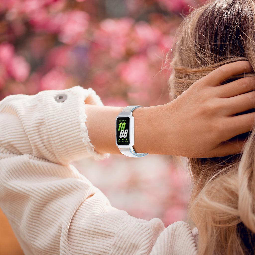 Case+Nylon Loop for Samsung Galaxy Fit 3 Strap Accessories Breathable Adjustable Replacement Correa Bracelet Galaxy Fit3 Band