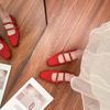 2025 autumn and summer new Mary Jane flat single shoes women's outer wear temperament hollow breathable women's shoes casual style versatile women