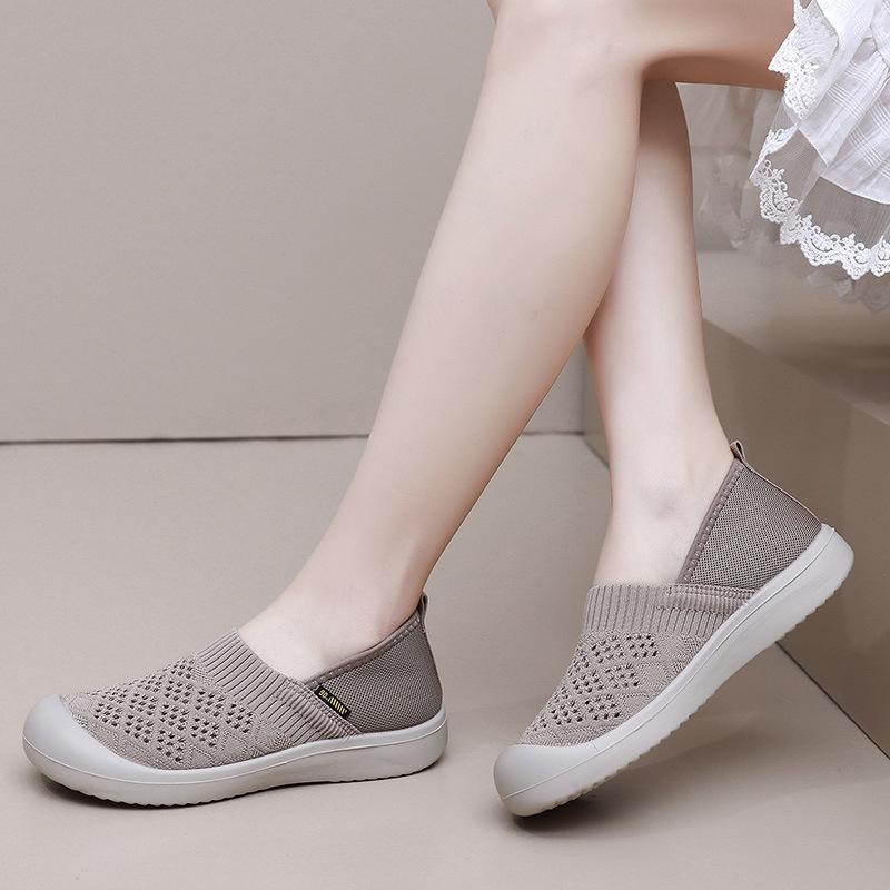 Shoes Women's 2025 Spring and Autumn New Comfortable Lazy One-pedal Round Head Fashion Women's Shoes Shallow Mouth Breathable Single Shoes