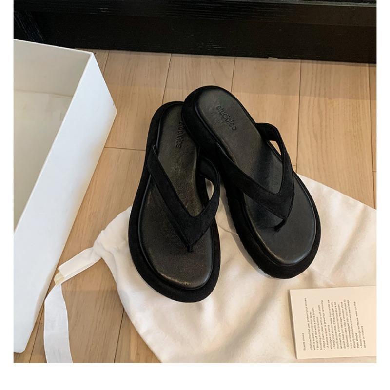 

Новая обувь на толстой подошве Женская пляжная обувь Женские шлепанцы 40 чёрный