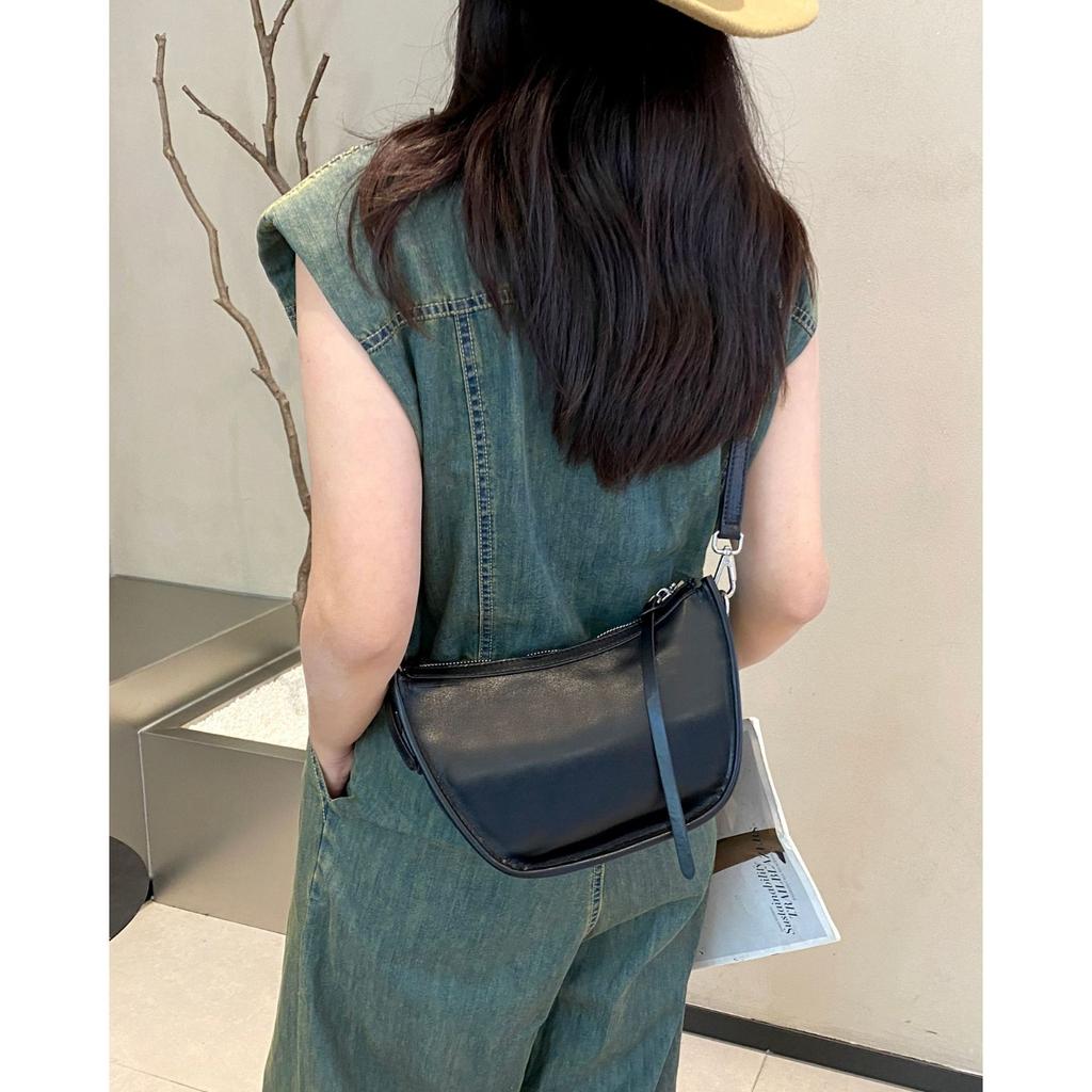 Rindsleder Damen, Einseitige Umhängetasche, Schlichte Mode-Tasche, Mädchen Muscheltasche, Tasche mit großem Fassungsvermögen