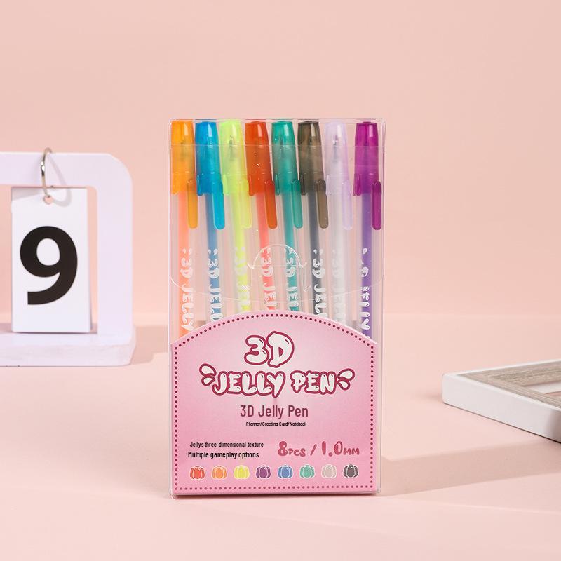Creative 3D Jelly Pen Set: Colored Juice Pens for Christmas Cards, Doodles, Journals, Nail Art, and DIY Ceramics
