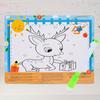 Children's Double-Sided Wooden Activity Board: Matching, Stringing, Drawing, Beading, and Fishing Educational Toy