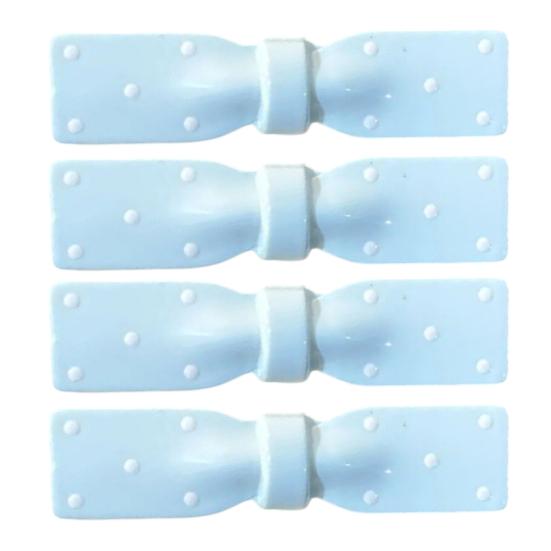 4Pcs Girl Hairpin Dot Print Hollow Bow Tie Design Hair Clips Lightweight Non-Damaging