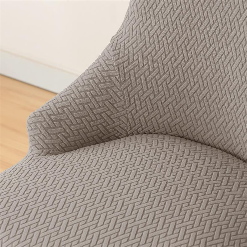 Jacquard Dining Chair Covers Elastic High Back Sloping Chair Cover Strech Accent Wedding Chairs Seat Slipcover for Home Party