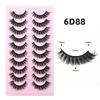 10 Pairs 3D Synthetic Mink Eyelashes Volume Dramatic Long False Eyelashes Bulk Pack