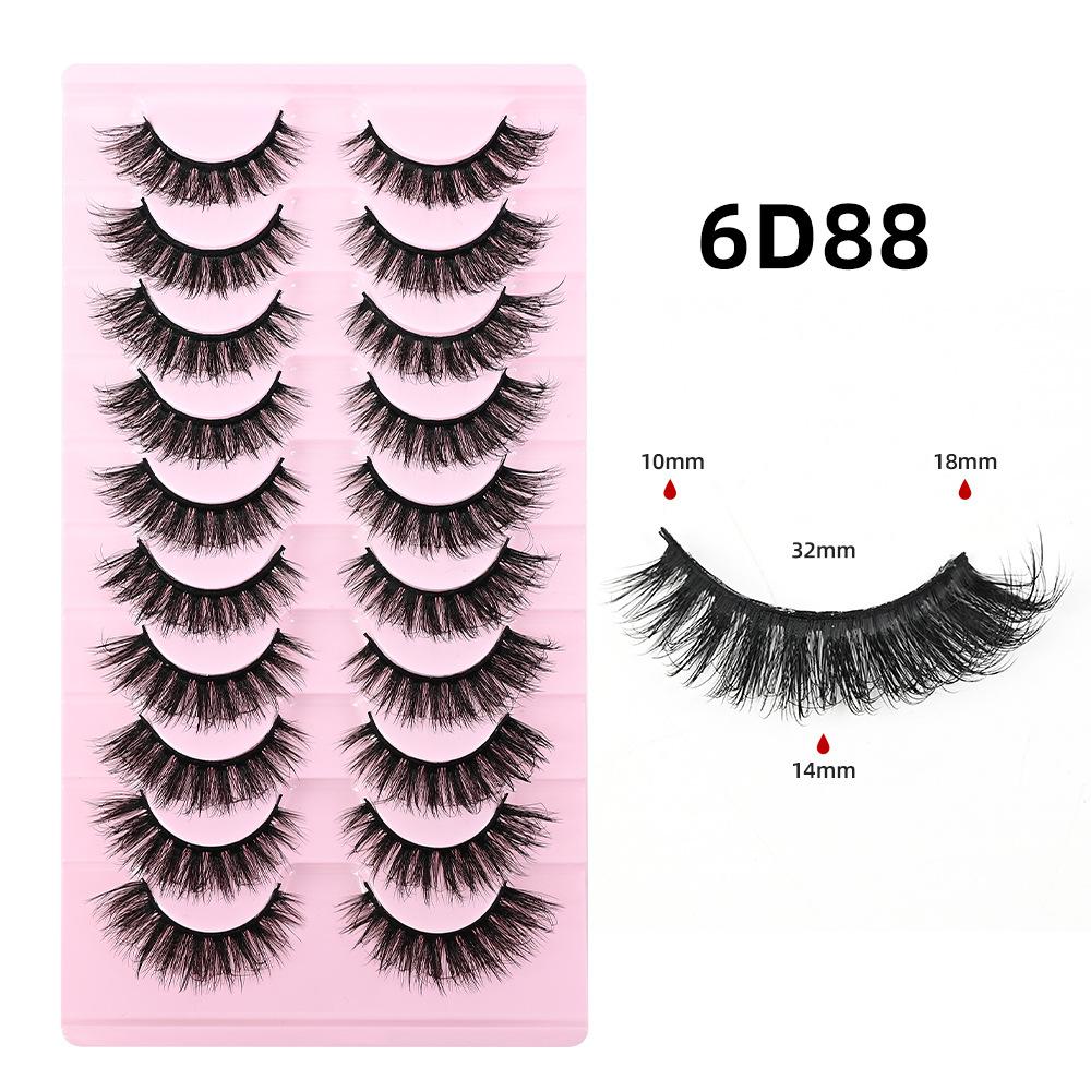 10 Pairs 3D Synthetic Mink Eyelashes Volume Dramatic Long False Eyelashes Bulk Pack