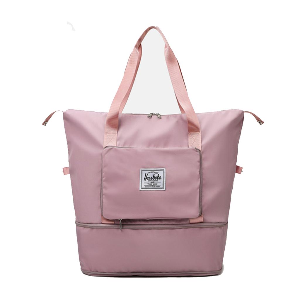 Dry and Wet Separation Travel Bag Sports Large Capacity Folding Portable Shoulder Bag Foldable Luggage Bag Waterproof