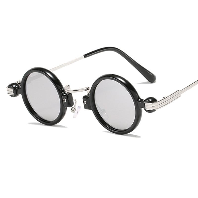 Retro Round Sunglasses for Men Women Metal Frame UV400 Protection Small Sun Glasses Eyewear Shades Oculos De Sol