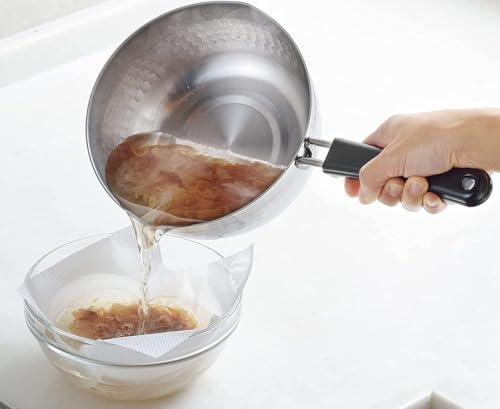 Yoshikawa Yukihira Saucepan, 18cm, Made In Japan, IH Compatible, Ajiichi Stainless Steel Yukihira Saucepan, SJ3412