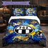 FC Zürich Themed Bedding 3Pcs Duvet Cover Set Decorative Bed Linen For Teen Room Home Decoration