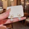 925 Silver Bow Earrings with Pearl - Trendy, Elegant, All-Match Design
