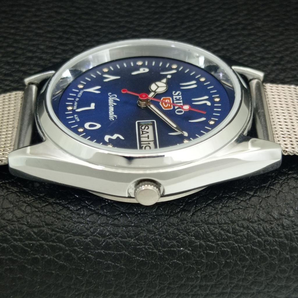 JAPAN VINTAGE REFURBISHED SEIKO 5 AUTOMATIC 6309A MENS BLUE DIAL WATCH A442450-1
