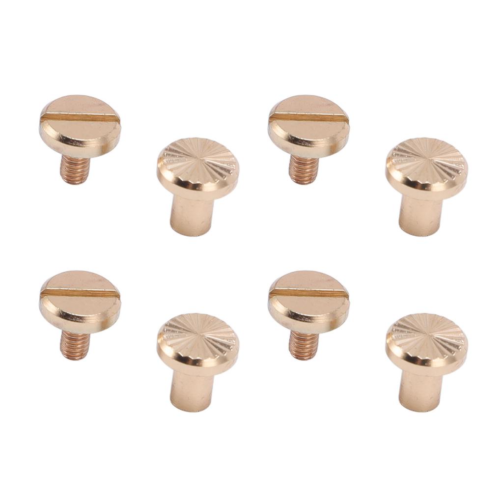 40Pcs 8 X 6mm Book Blinding Screw Rivet Zinc Alloy Secure Fixation Leather Binding Posts Bolts Nail for Belt Handbag