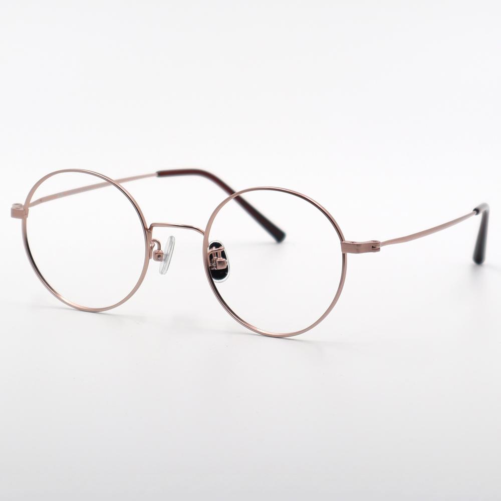 Alloaiweeo [Alo Basic] Al8201 1414G Round Rose Gold Metal Glasses