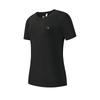 Fila Fitness Classic Minimalist Basic Solid Color Sports Training Versatile Breathable Short Sleeve T-Shirt Women Tops Black A51W621104FBK