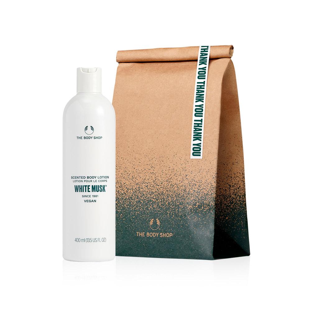 [The Body Shop] White Musk Scented Body Lotion 400ML Gift Set (with shopping bag)