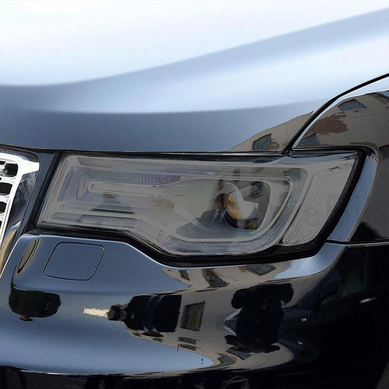 PPF Car Headlight Protective Film Front Light Tint Smoked Black TPU Sticker for Jeep Grand Cherokee Wrangler Compass Accessories