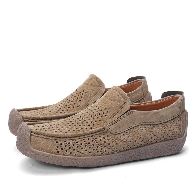 

Мужские повседневные лоферы, Дышащий перфорированный дизайн, Удобная повседневная обувь, Черные замшевые туфли для ходьбы, Подходят для повседневной носки 38 армия зеленый