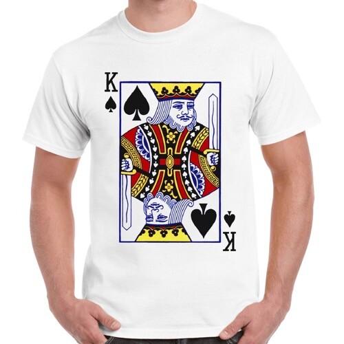 

King Playing Card Logo Vintage Ideal Gift Cool Unisex Retro T Shirt 218 Unisex T-Shirt XXXXL