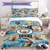 3pcs Duvet Cover Set (1*Duvet Cover + 2*Pillowcase, Without Core), Football Club Print Soft All‑Season Bedding Set, Home Bedroom Decor Gift
