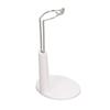 1/6 Doll Stand Plastic Stainless Steel Salon Doll Stand Holder for 12 Inch Tall Doll White