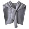Cape Knitted Shawl Solid Color Wool Scarves Elegant Knit Scarf  Female