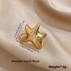 Flashbuy 1pc Gold Color Creative Design Irregular Starfish Stainless Steel Unique Ring For Women Fashion Zircon