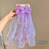 Children'S Veil Super Fairy Ice And Snow Princess Bow Piao Yarn Hair Card Little Girl Birthday Photo Hairpin Girls Hair Accessories