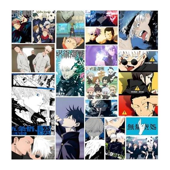 Set of 80 Jujutsu Kaisen Stickers Gojo Satoru Stickers DIY Decorations Letters Mobile Stationery Notebook Tape Stylish Anime Collection Cute Photo