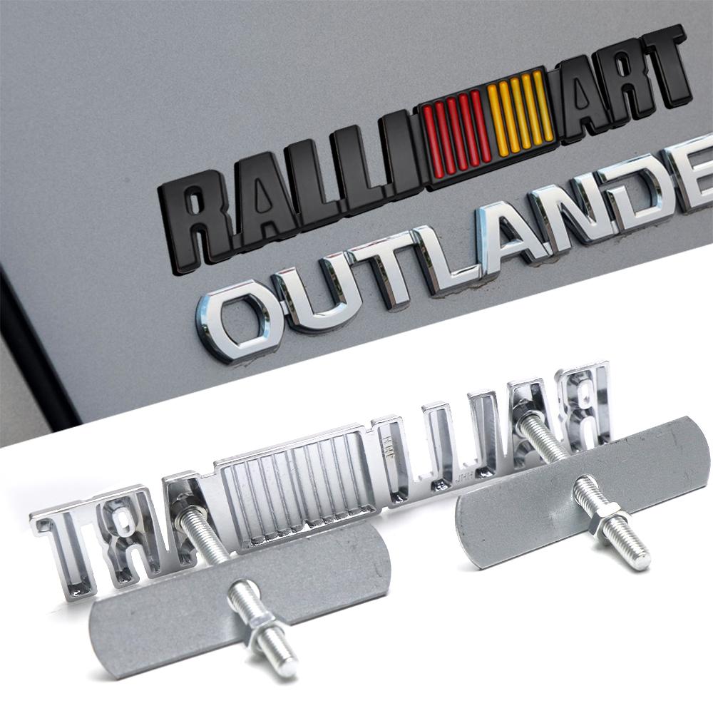 Autocollants Emblème Badge Calandre Avant Voiture Accessoires Style Métal Auto Pour Mitsubishi RalliArt Lancer Ralli Art 9 10 Pajero