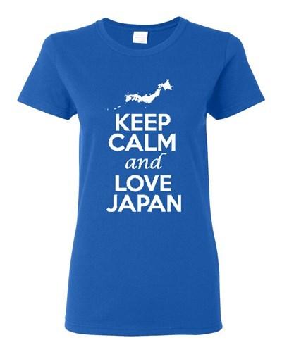 Женская футболка Keep Calm And Love Japan Японская страна Нация Патриотическая футболка Унисекс футболка XXL