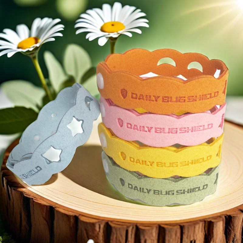 Adjustable Citronella Silicone Bracelet: Essential Oil Mosquito Repellent for Adults, Infants, and Children