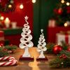 Sophisticated Home Office Art Abstract Christmas Spiral Sculpture Artistic Tree Figurine Modern Xmas Bookshelf Display Statue for Desk Shelf