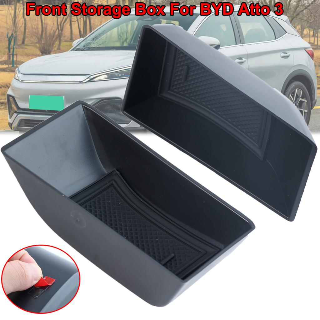 2 buc mașina interior față ușă laterală mâner cutie de depozitare accesorii de schimb capac cutie coș de depozitare ordonare pentru BYD Atto 3 Yuan Plus 2022 2023 2024