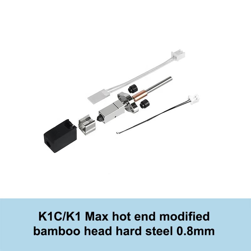 New Upgrade Hotend For Creality K1C/K1 Max Ceramic Heating Block Quick-Swap One-Piece Nozzle Kit Brass Hard 3D Printer Parts