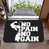 Charming Happy Camper RV Themed Area Rug Stylish Vintage Travel Trailer Print Floor Mat for Living Room Bedroom Camping Decor