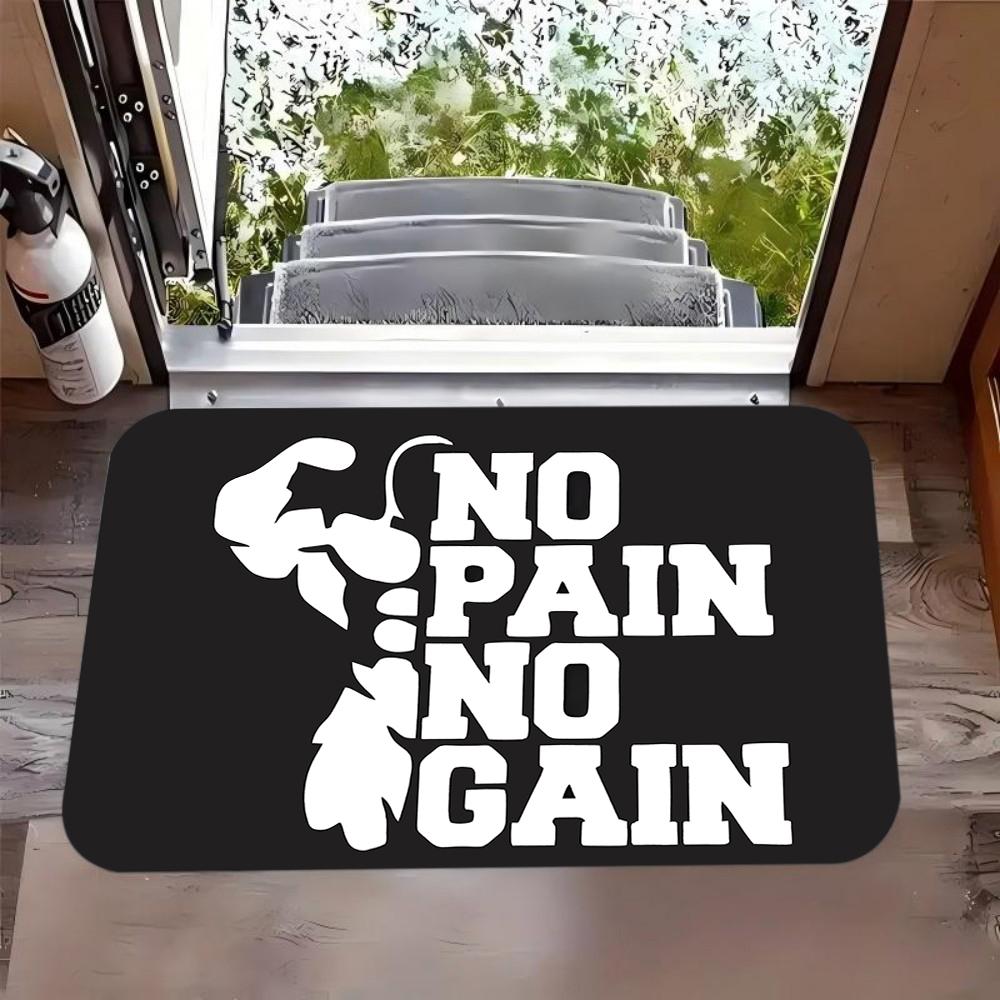 Charming Happy Camper RV Themed Area Rug Stylish Vintage Travel Trailer Print Floor Mat for Living Room Bedroom Camping Decor