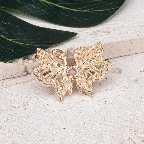 Umbra Studio 2 Pairs Butterfly Waist Tightener Pins, Detachable No-sew Pants Tighteners, Rhinestone Metal Pins for Jeans Trousers Skirts Loose