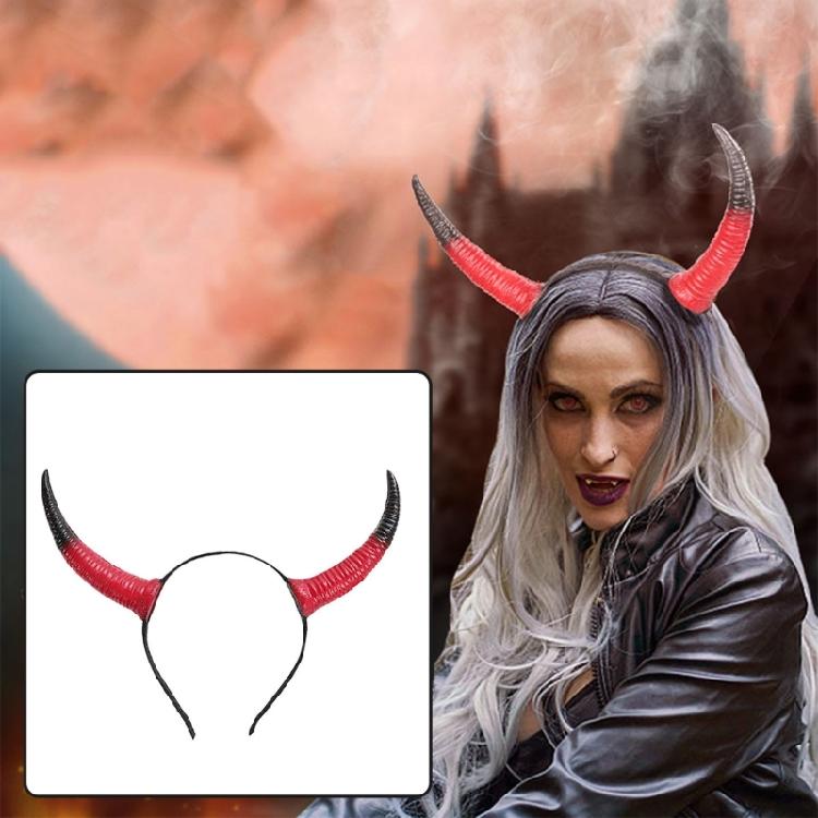 Fun Headbands Halloween Cattle Horn for Party Headwear for Vacation Travel